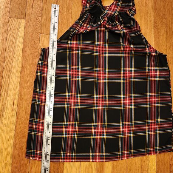 J. Crew Tie Neck Top in Stewart Tartan Plaid, Halter with Bow, Holidays, Sz 8 - Picture 8 of 9
